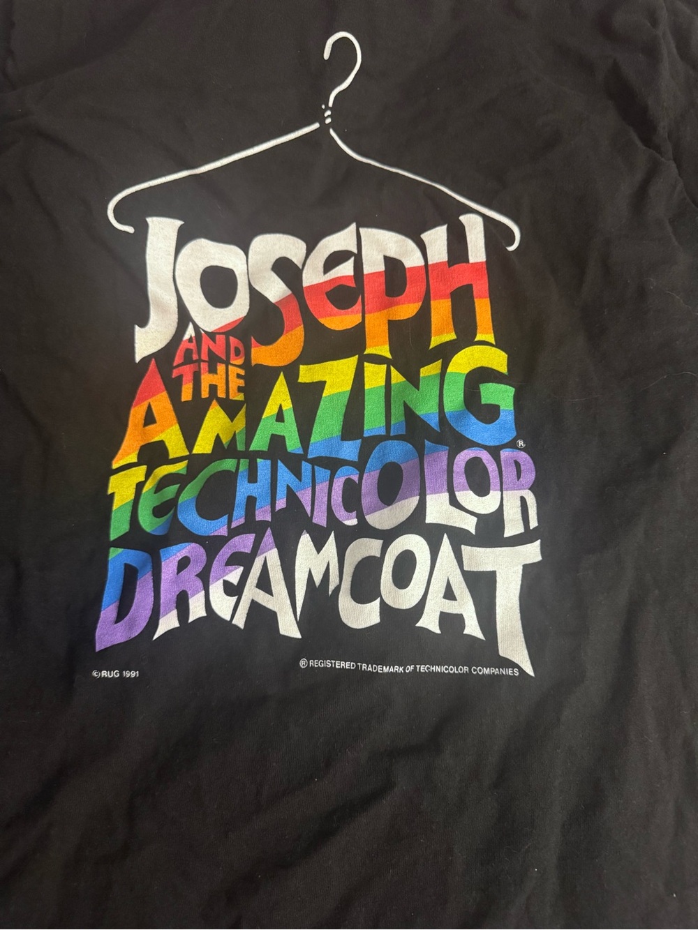 Joseph and the Amazing Technicolor Dreamcoat Rainbow Graphic Tee - Broadway 1991
